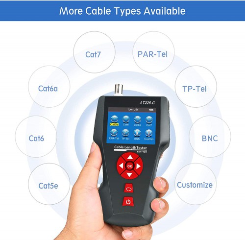 KOLSOL AT226-C-1 RJ45 LAN Network Cable Tester UTP STP Diagnose Tone Tracer BNC PING/POE RJ11 Telephone Wire Tracker