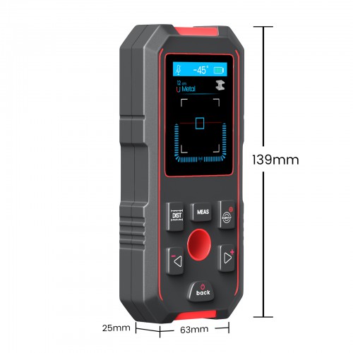 Stud Finder with 196ft Laser Measure, 3 in 1 Electric Wall Scanner Sensor, LCD Studs Detector Audio Broadcast