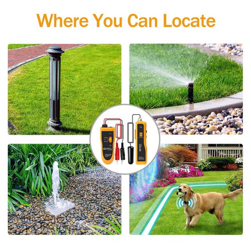 KOLSOL F02 Underground Cable Locator, Wire Tracer with Earphone, Cable Tester for Dog Fence Cables Irrigation Control Wires