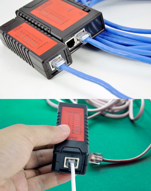 KOLSOL RJ45 RJ11 RJ12 Cat5 Cat6 UTP 60V Network Cable Tester for LAN Phone Wire Automatic Test Tool